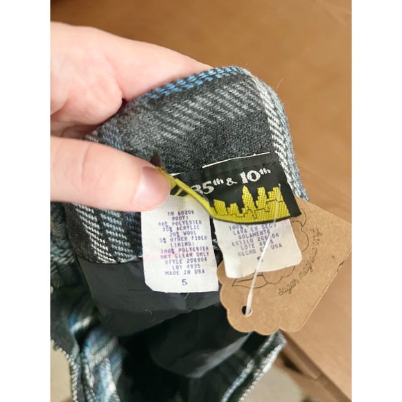 Vintage 34th & 10th 90s Blue Tartan Plaid Wrap Skirt - Picture 8 of 8